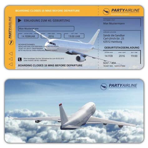 Check spelling or type a new query. Einladungskarten Boarding Pass Flugticket | Einladungen ...