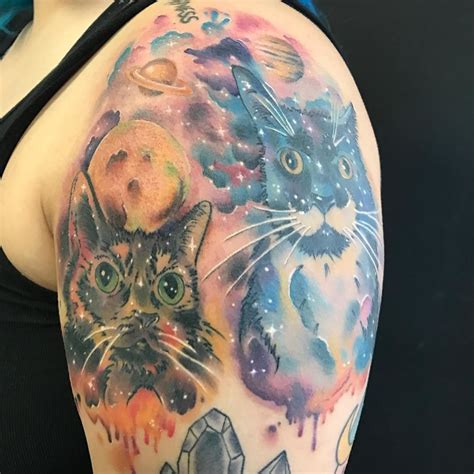 Music tattoos cute tattoos body art tattoos astronaut tattoo armor tattoo arm sleeve tattoos half sleeve tattoos designs tattoo designs outer space tattoos. They both are just too cute! Space cats tattoo for and ...