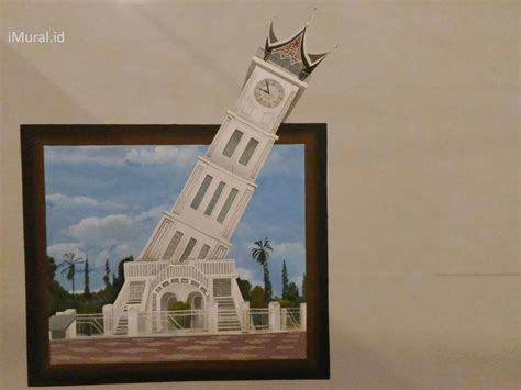 Salah satunya adalah menerapkan lukisan 3d kamar kamu. Jam Gadang Padang 3D Trick Art, Lukisan 3D di Tembok Yang Unik