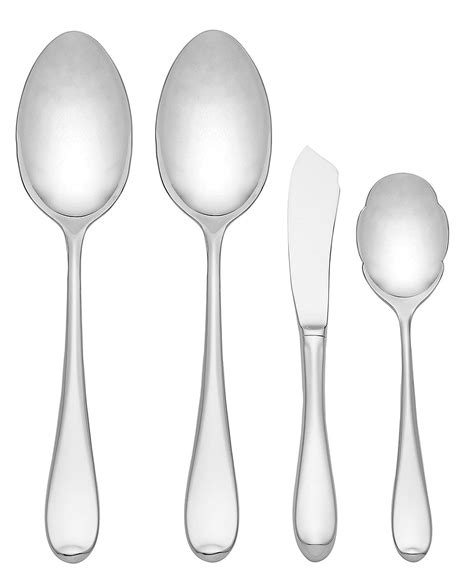 Round with flat and simplified curvilinear ogee piecrust rim. Gorham Studio 4-Piece Serving Set - Flatware & Silverware ...