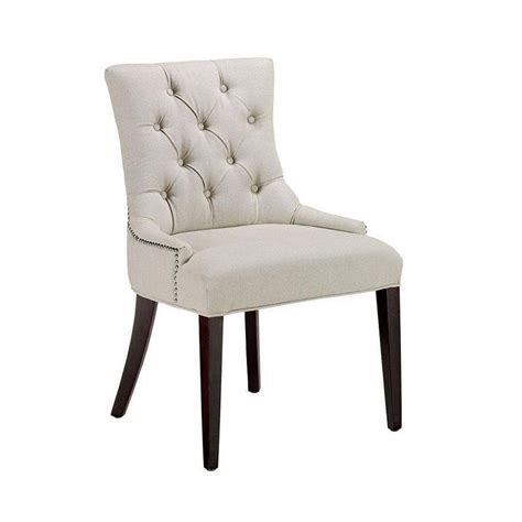 Yaheetech dining chairs dining room chair living room side chairs tufted parsons chairs with solid wood legs for hotel, restaurants, wedding banquet, meeting, celebration, set of 4. Home Decorators Collection Becca Natural Linen Tufted ...