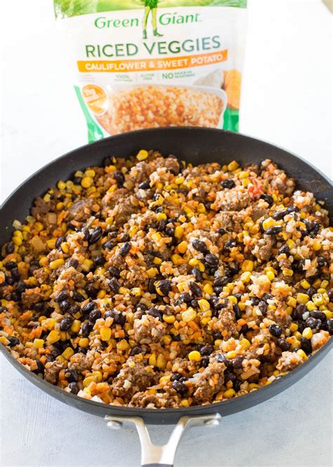 There are different options for how to make cauliflower rice and many cauliflower rice recipes you can make with it. Riced Cauliflower and Sweet Potato Beef Burrito Bowls - a ...