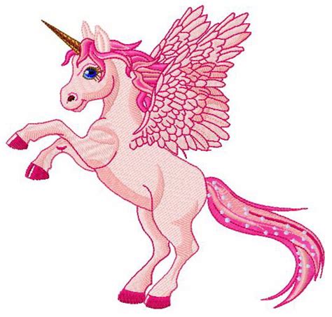 It is a computer file intended. Pink unicorn embroidery design