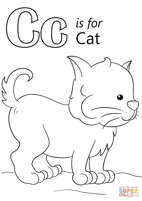 Let's select the image and then print to. Letter C is for Cat coloring page from Letter C category ...