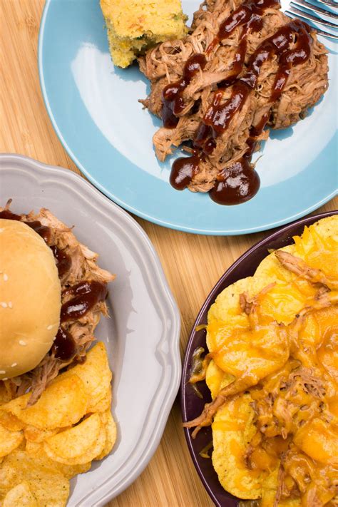 Indoor variations use a slow cooker. Enjoy this BBQ Pulled Pork- Try it with your favorite side, on a sandwich, or make nachos ...
