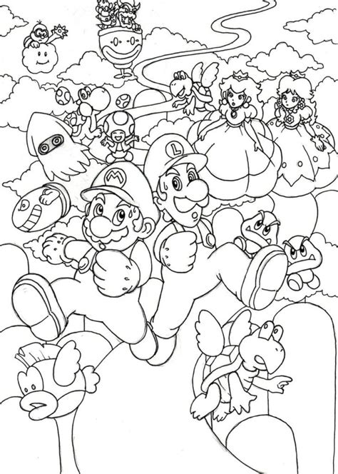 All your 100 mario coloring pages free! 100 Coloring Pages Mario for Free Print | Mario and Luigi ...