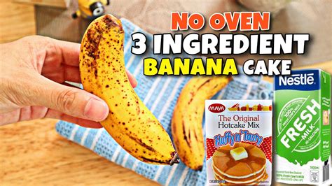 These banana bread pancakes are a straight 10/10. No Oven 3 Ingredient Banana Cake | Banana Bread Using ...