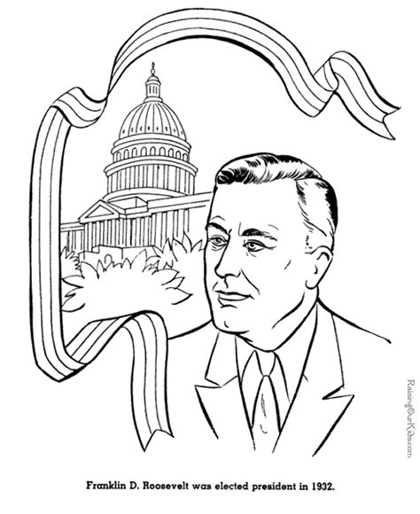 Before eleanor roosevelt came along, first ladies were known mostly for hosting lavish parties and making appearances at fancy events. Franklin D. Roosevelt Coloring pages - Free and Printable