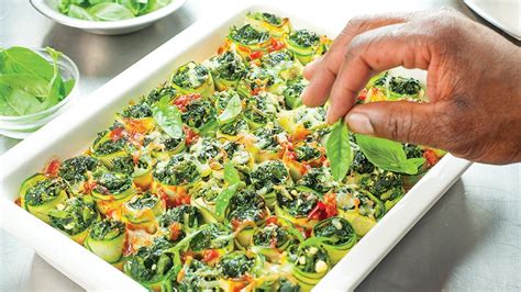 3 carrots round sliced, 3 baby marrow round sliced, 1 onion, 1 green pepper, 410 ml (1 tin) baked beans, 1 tsp rajah mild curry powder, 2 chillies, 1 tsp bbq spice, 1 tsp steak n chop spice, canola oil to fry. Rolled and Roasted Baby Marrow with Spinach | Unilever Food Solutions
