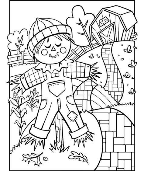 Just add a light layer of water so when you add the colors, it acts as a watercolor paint and will bleed and move like watercolors do. Scarecrow Coloring Page | crayola.com