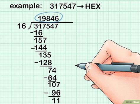 Comment convertir un nombre décimal en hexadécimal