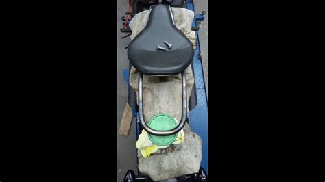 So this is what a dismantled bobber seat looks like. passenger seat. Triumph Bobber black - YouTube