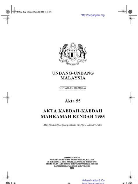 Pada menjalankan kuasa yang diberikan oleh subseksyen 1(2) akta agensi pekerjaan swasta (pindaan) 2017 akta a1554, menteri menetapkan 1 februari 2018 sebagai tarikh. KAEDAH-KAEDAH MAHKAMAH RENDAH 1980 PDF