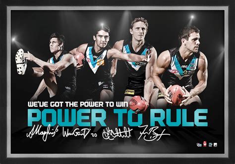 Port adelaide football club, adelaide, south australia. AFL Framed Player Facsimile Signed Print - Port Adelaide ...