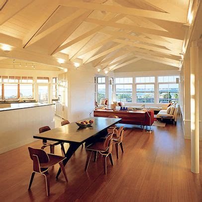 In a common truss design sloping top chords function just like rafters in conventional framing and horizontal bottom chords fill the role of ceiling joists. Truss Design Ideas, Pictures, Remodel and Decor | Unique ...