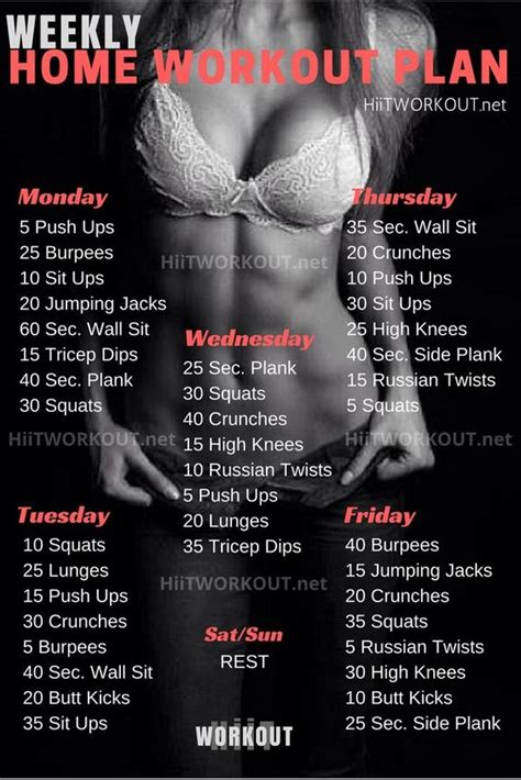 Check spelling or type a new query. Weekly Home Workout Plan!!! by Georgette 💕 - Musely