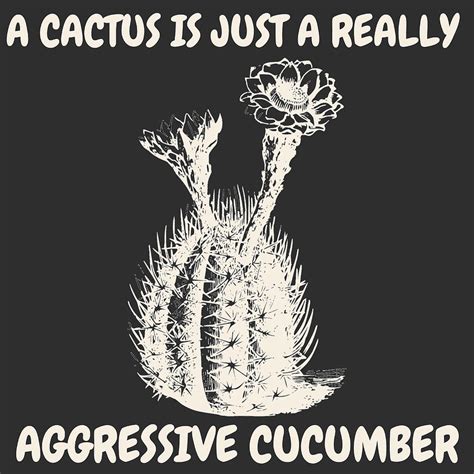 Şimdi indirimli fiyatla sipariş verin, ayağınıza gelsin! A Cactus Is Just A Really Aggressive Cucumber Digital Art ...