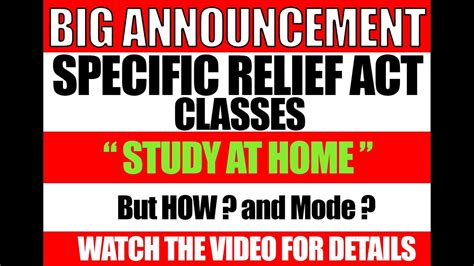 Please fill this form, we will try to respond as soon as possible. Specific Relief Act Course | Introductory Price - YouTube