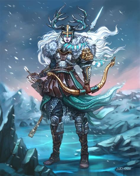 Loki came up with the plan of contracting a giant to do the job. Skadi - Norse Goddess , Alexandra Boshevska on ArtStation ...