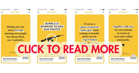Any of those things can disappear instantly if they decide to unmatch you before you access the app. Dating App Bumble Has Banned Guns from Profile Pictures ...