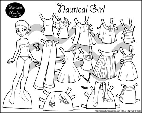 Has 8 pages of beautiful clothing with fantastic outfits. Black and White Marisole Monday Paper Dolls Today! • Paper ...