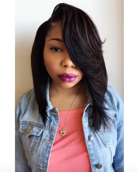 Very short hairstyles for black females. Nice lengthy bob via @thehairicon - http://community ...