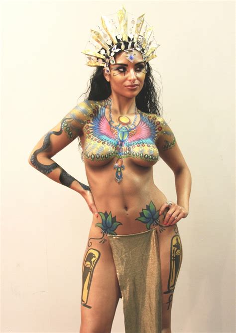 Portrait full body profile wider portrait. Devious Body Art: Egyptian Body Paint