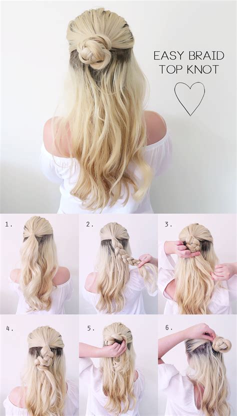 Secure the braid with bobby pins to the other side of the head (as shown above). Hair Tutorial | VERY Easy Summer Braided Bun Knot | Grace ...