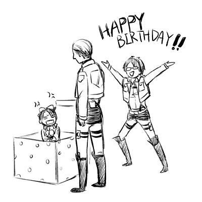 Levi ackerman icons | tumblr. hanji, levi and erwin HAPPY BIRTHDAY | Survey Corps Family ...