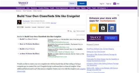 When i first started out i would run quick recruiting blasts like these to make money really fast, and really easily. Build Your Own Classifieds Site like Craigslist - Yahoo ...