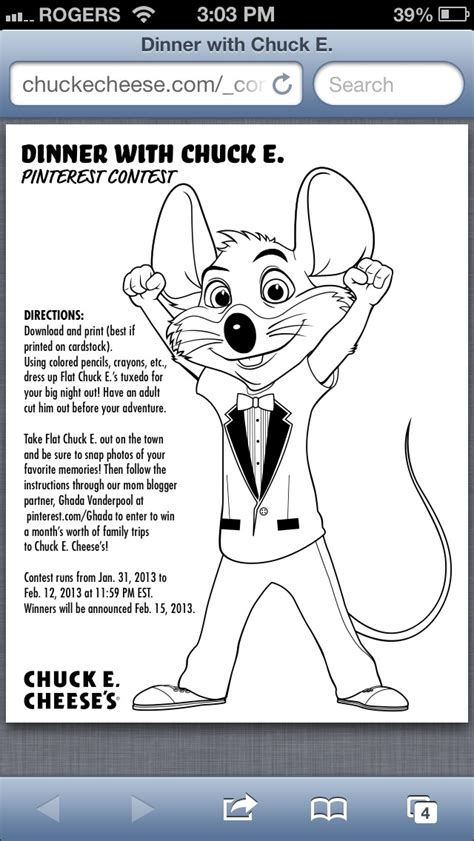 Chuck e cheese coloring pages to print. #FlatChuckE | Chuck e cheese, Coloring pages, Coloring ...