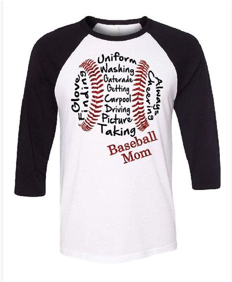 Tired of buying team colors every year to cheer your son or daughter on? Baseball Mom 3/4 Length Baseball Tees With by ...