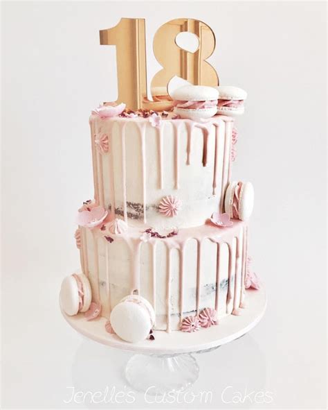 Birthday cake for women elegant. #dripcakes | 18th cake, 18th birthday cake, Cool birthday cakes