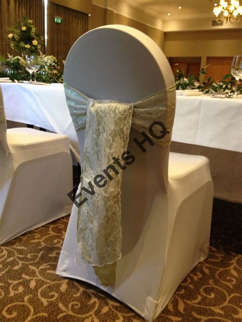 I should have measured the chair. Spandex chair covers, pale sage satin sashes with lace ...