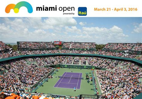 Watch official live tennis watch as 2017 miami open presented by itau champion roger federer takes to the court as he prepares to. 2016 Miami Open Set for March 21 - April 3, 2016 | Miami ...