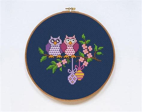 Find the perfect cross stitch pattern to stitch next! Easter Owls Unique Counted Cross Stitch Pattern PDF