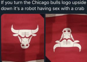 An image of the chicago bulls logo has appeared on a reddit thread, showing their brother's bulls sweater flipped upside down. If You Turn the Chicago Bulls Logo Upside Down It's a ...