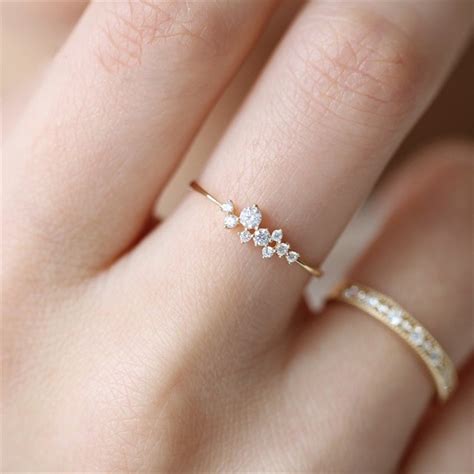 Browse women's wedding bands and men's wedding bands. Modyle Dainty Zircon Stone Finger Ring Gold Filled ...