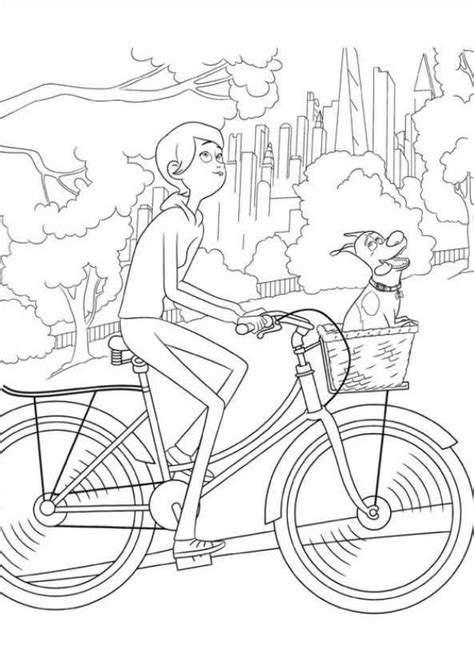 While she is at work during the day, he hangs out with other pets in the building: The Secret Life Of Pets Coloring Page | Secret life of ...