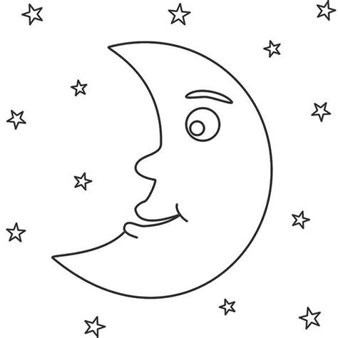 Night sky shooting star coloring pages. Awesome Night With Moon And Stars Coloring Page : Coloring ...