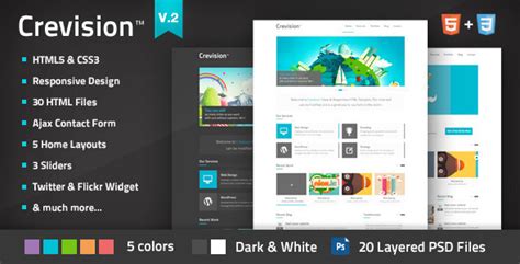 You are free to modify, save, share, and use them in all your projects. Crevision - Responsive HTML Template by Jozoor | ThemeForest