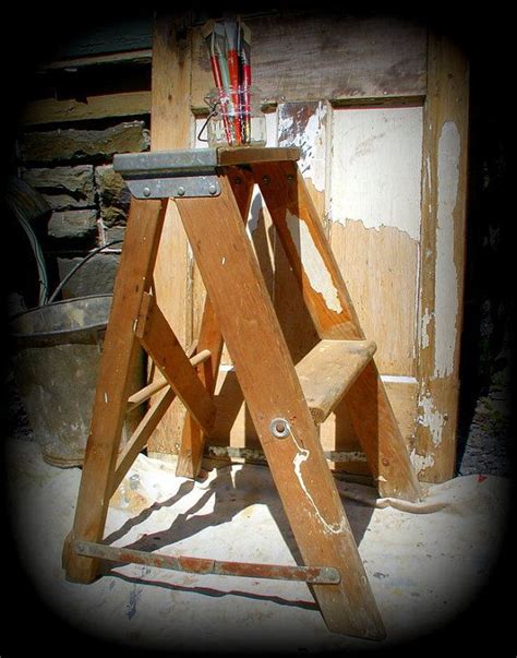 Guaranteed low prices on modern lighting, fans, furniture and decor + free shipping on orders over $75!. Old Wooden Step Ladder Sturdy Primitive Folding Two Step ...