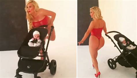 It was love at first site. Coco Austin Twerks in a Lace Thong Bodysuit ... With Baby ...
