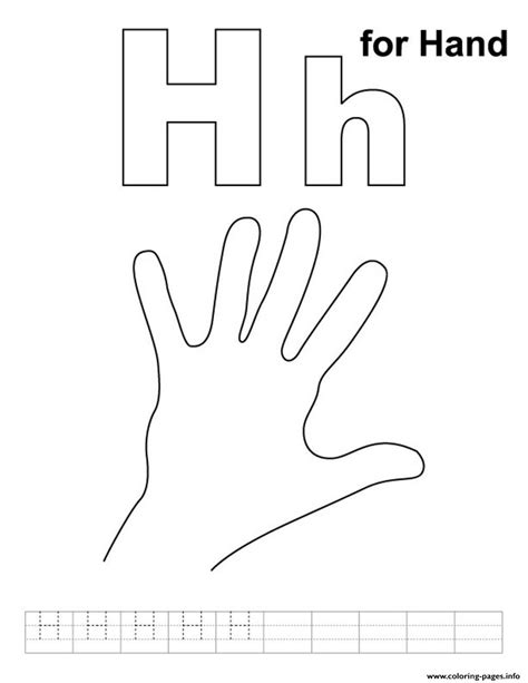 Letter h coloring sheet in.pdf format! Alphabet H Is For Hande071 Coloring Pages Printable