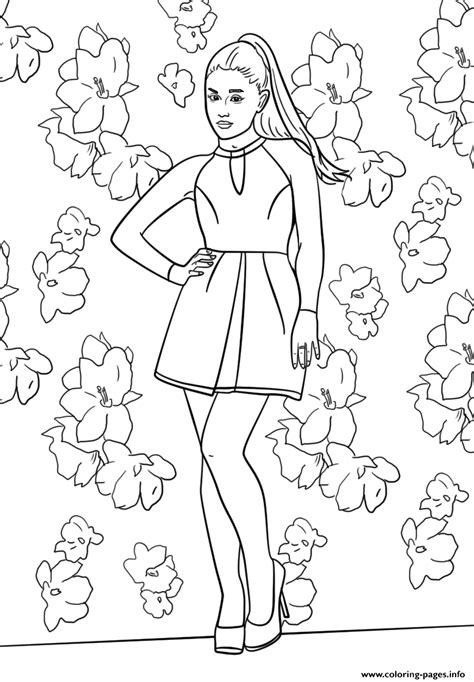 Ariana grande coloring pages : Ariana Grande Celebrity Coloring Pages Printable