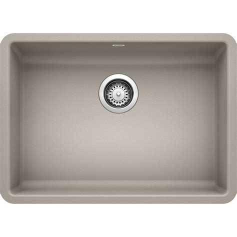 Blanco 401894 precis u 27 single undermount kitchen sink white. Blanco Precis Concrete Gray Granite 25 in. Single Bowl ...