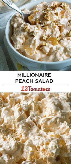 It's full of peaches, marshmallows, and pecans and makes a great potluck recipe. Millionaire Peach Salad | Recipe | Peach salad recipes ...