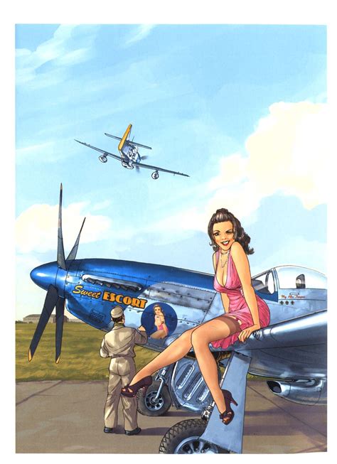 Collection of aviation pin up and nose art copyrights belong to their respective owners. Romain_Hugault, Romain-Hugault, Pin-up, Pin-up-Girls ...