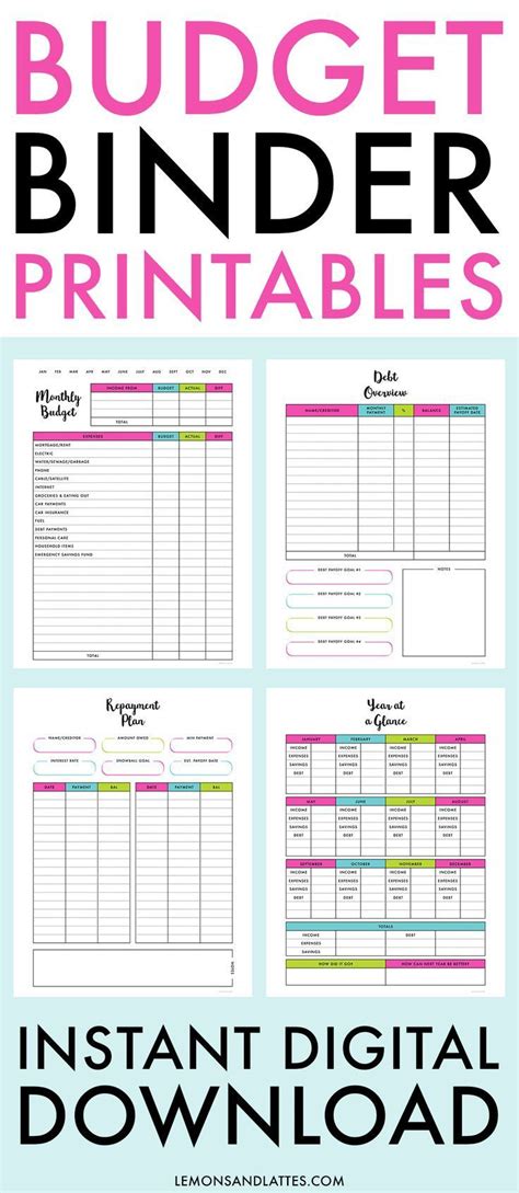 Get your finances organized with this printable budget binder. 2019 Budget Binder | Budget binder printables, Budget ...