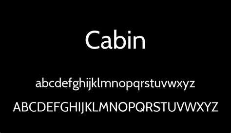 Maybe you would like to learn more about one of these? Cabin free font